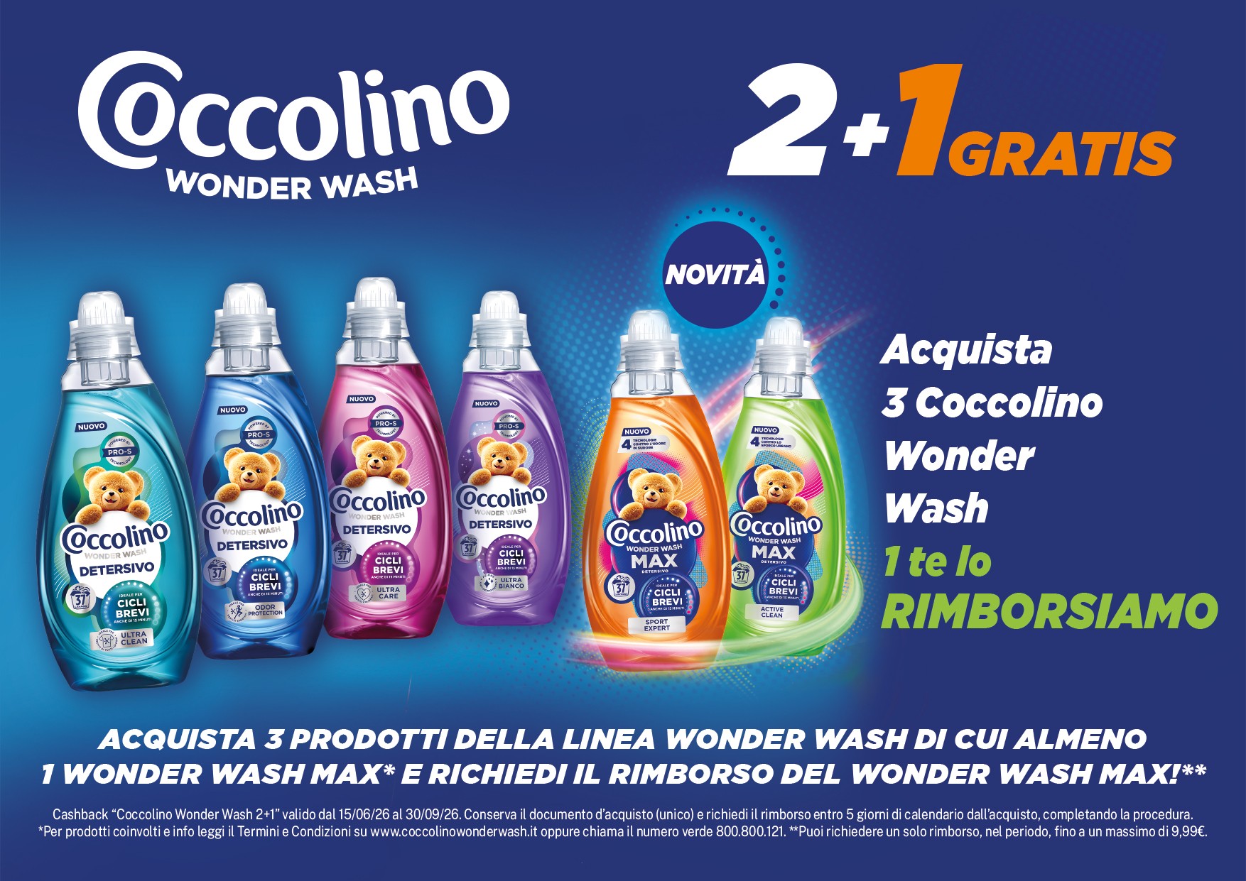 Coccolino wonder wash 2+1