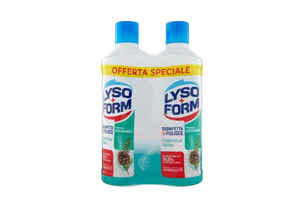 LYSOFORM-DISINFETTA-E-PULISCE-FRESCHEZZA-ALPINA-2×1.1-l