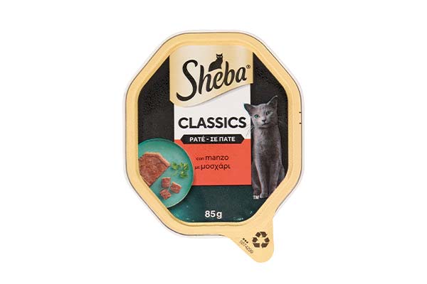 SHEBA-PATÉ-CLASSICS-PER-GATTI-CON-MANZO-85-g